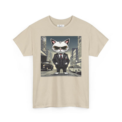 DuaneJay Cat Mafia Graphic Tee — cool cat in suit streetwear graphic tee