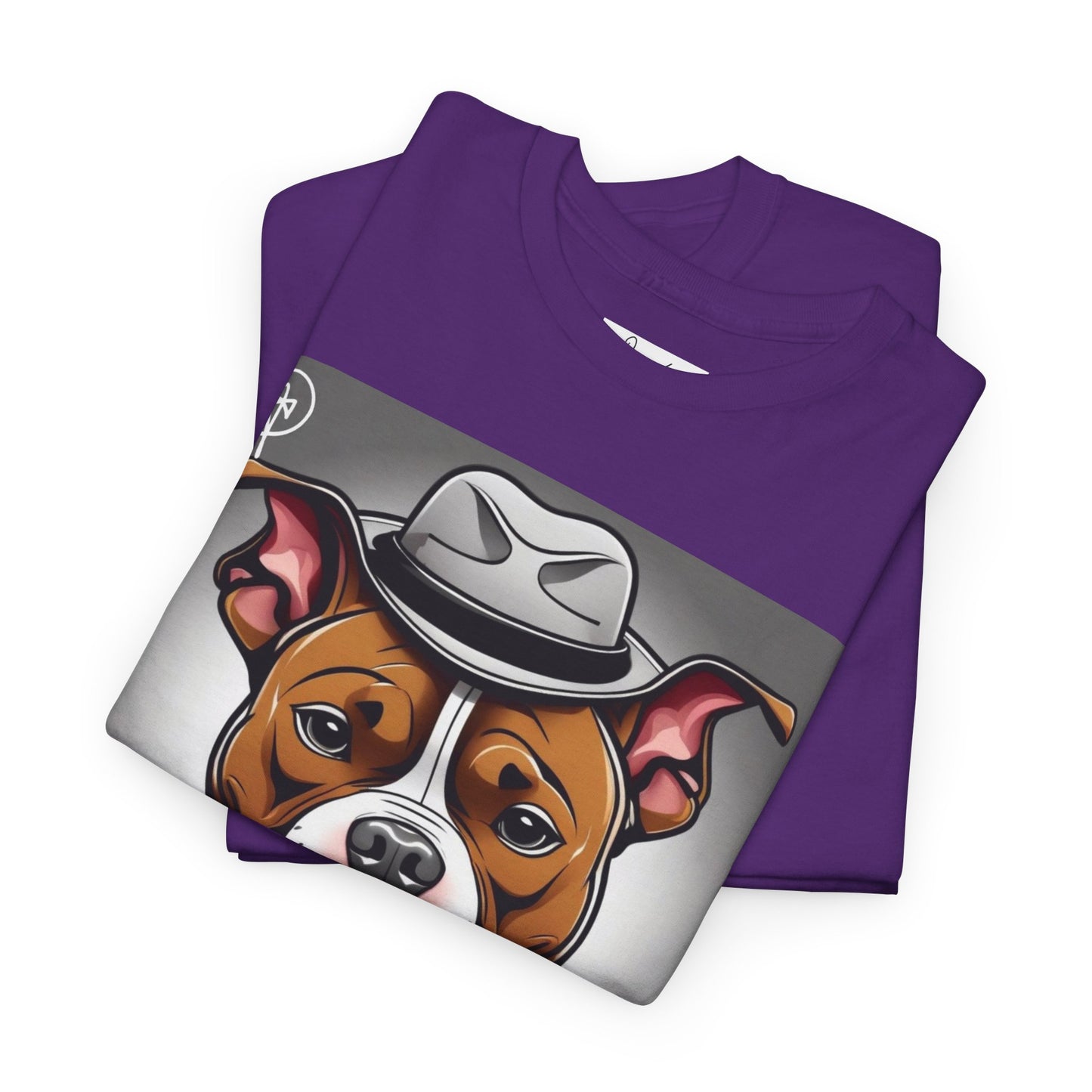 DuaneJay Gentleman Pitbull Tee — distinguished graphic tee featuring a dapper pitbull portrait blending elegance with bold streetwear energy for dog lovers with class and confidence