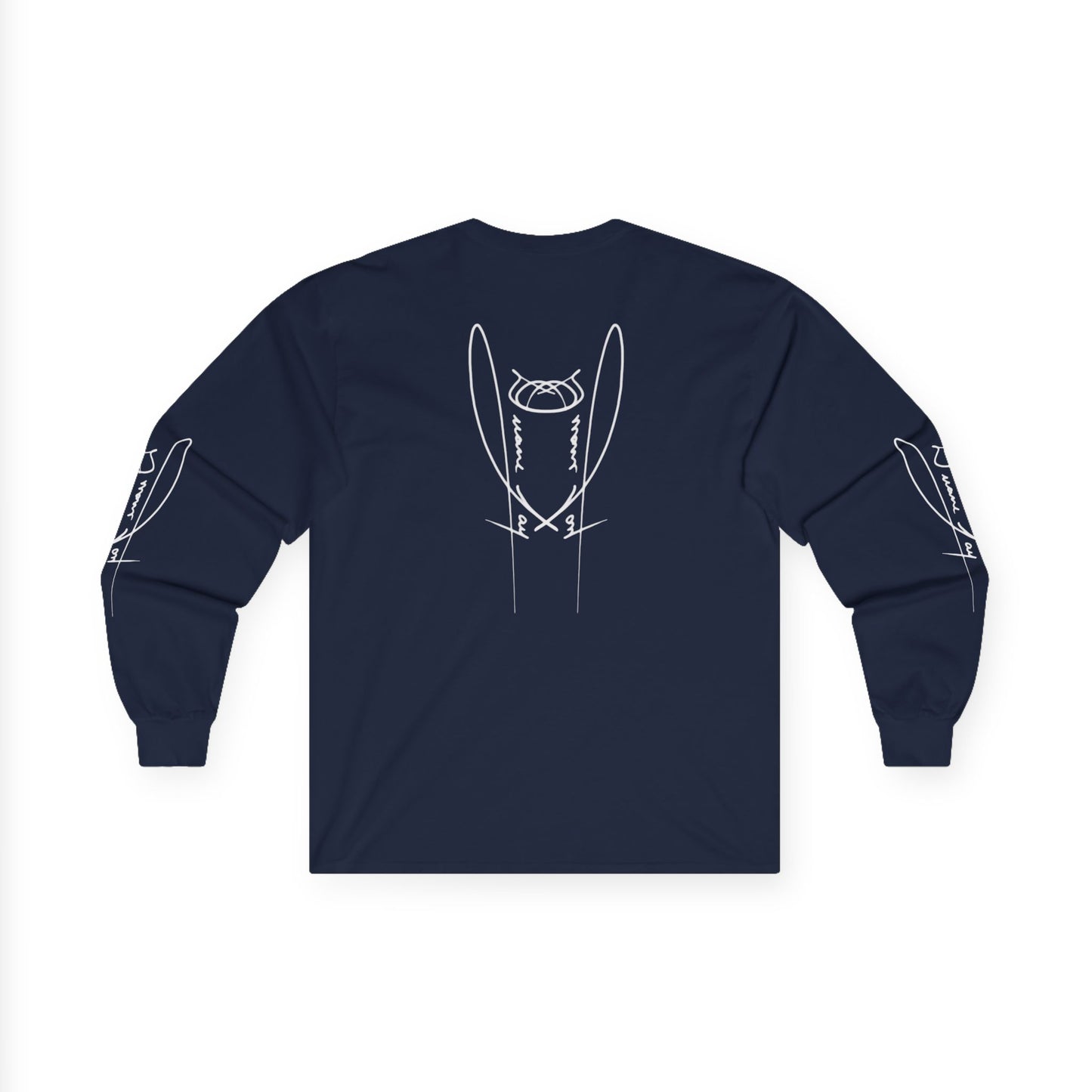 DuaneJay Signature Icon Long Sleeve White Label — premium streetwear long sleeve featuring a bold white signature icon with an exclusive back design, crafted for comfort and style, the ultimate statement piece for those who live and breathe the DuaneJay Fashion lifestyle with confidence and distinction