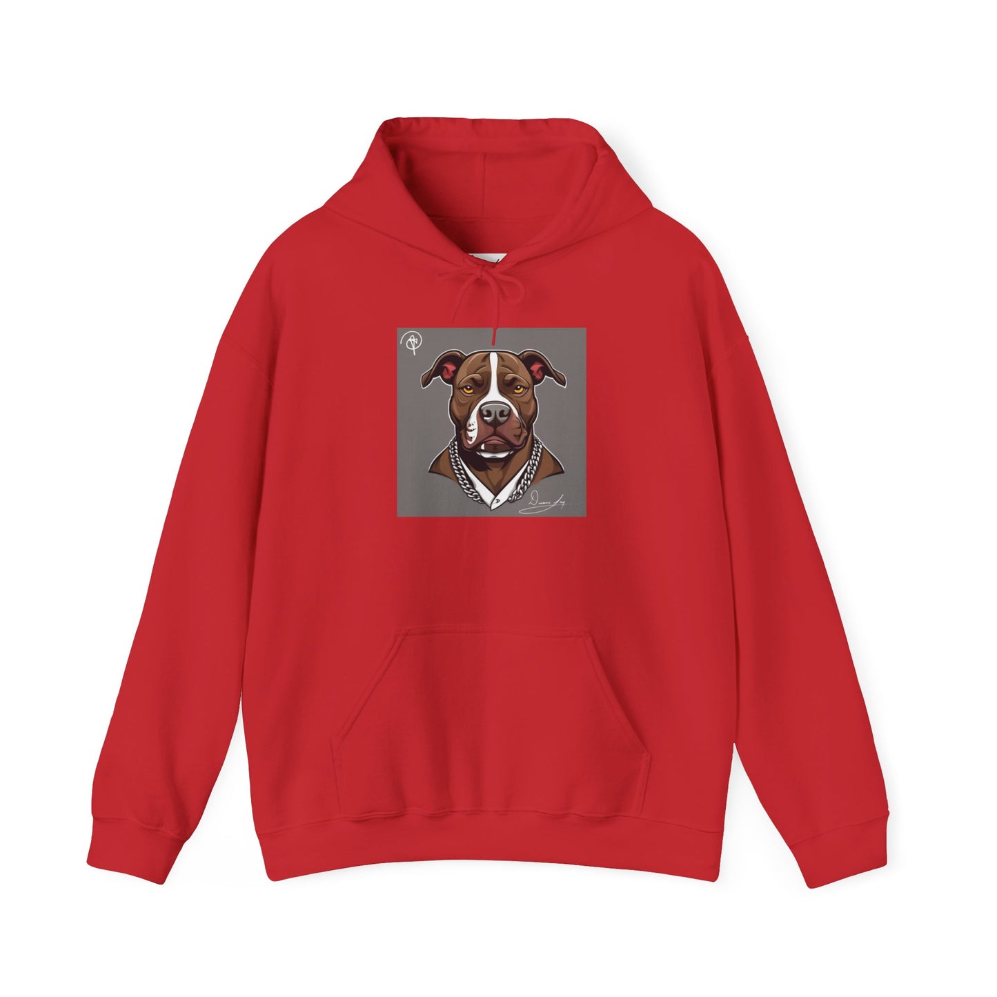 DuaneJay Pitbull Portrait Hoodie — premium streetwear pullover featuring a striking pitbull portrait graphic, crafted for dog lovers who wear their passion with bold confidence and signature DuaneJay Fashion style