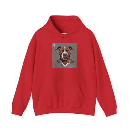 DuaneJay Pitbull Portrait Hoodie — premium streetwear pullover featuring a striking pitbull portrait graphic, crafted for dog lovers who wear their passion with bold confidence and signature DuaneJay Fashion style