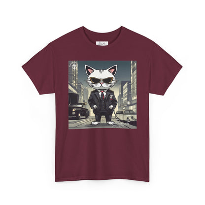DuaneJay Cat Mafia Graphic Tee — cool cat in suit streetwear graphic tee