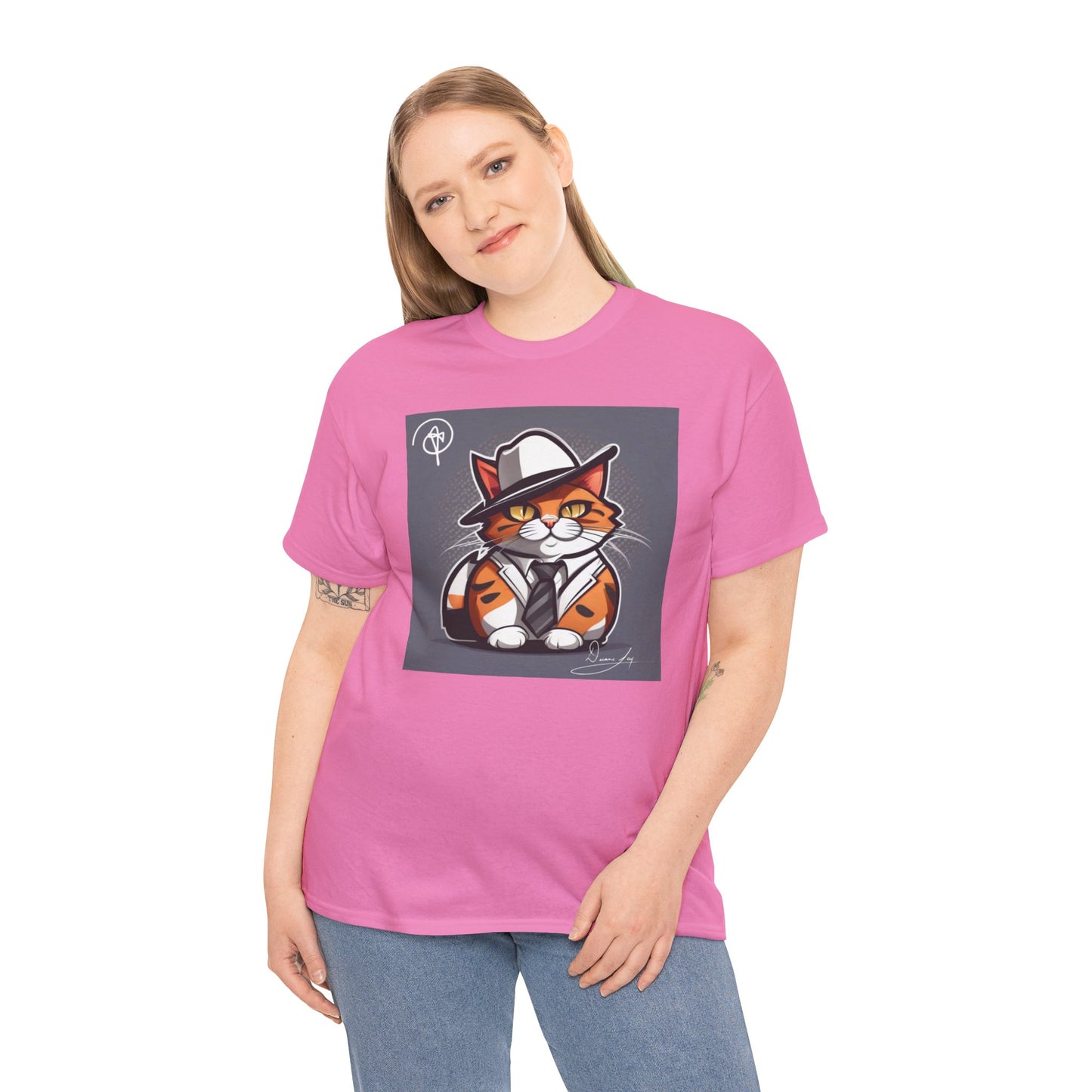 Unisex Cat Heavy Cotton Tee