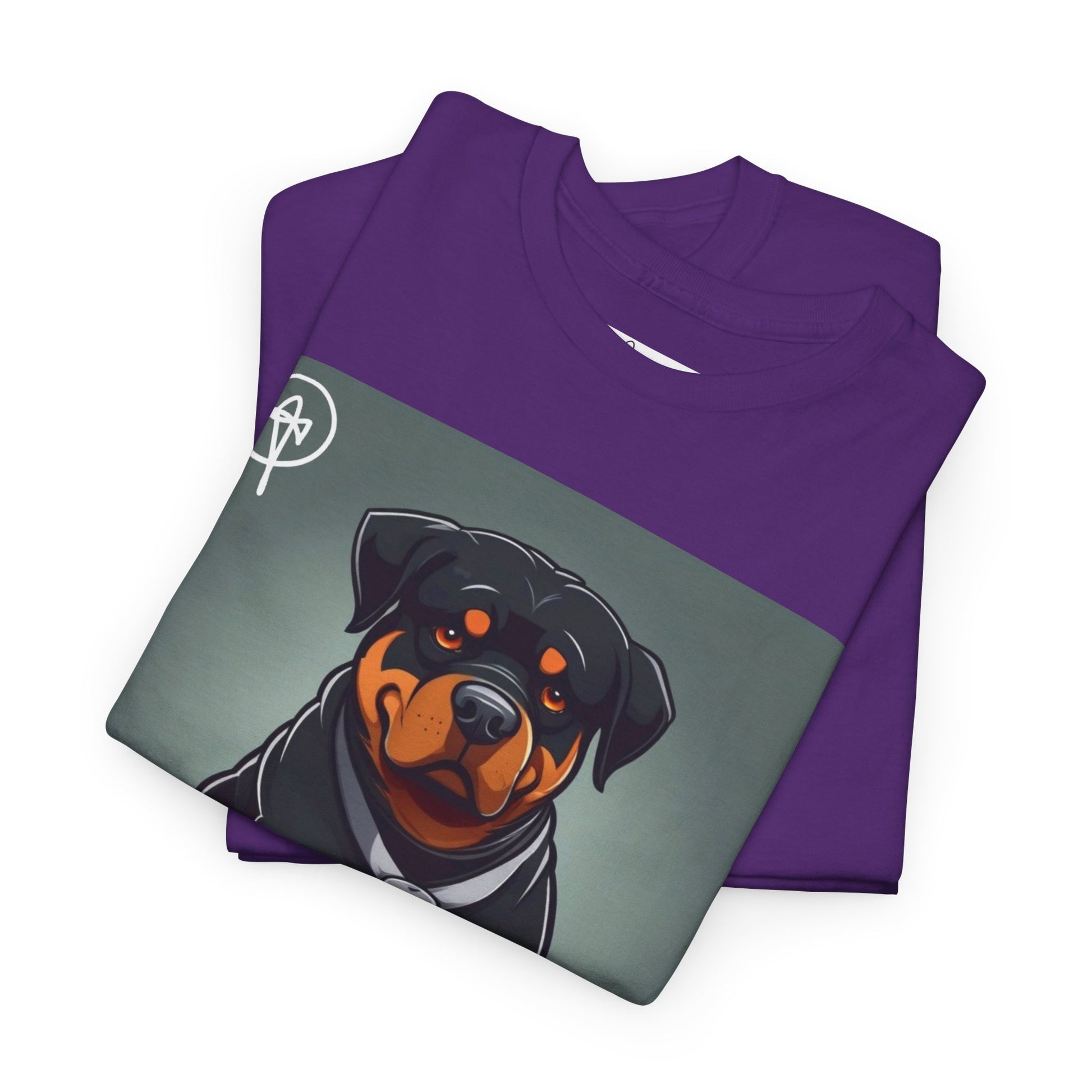DuaneJay Rottweiler Puppy Portrait T-Shirt — charming graphic tee featuring an adorable Rottweiler puppy rendered in stunning artistic detail, a perfect blend of cuteness and signature streetwear style for devoted dog lovers