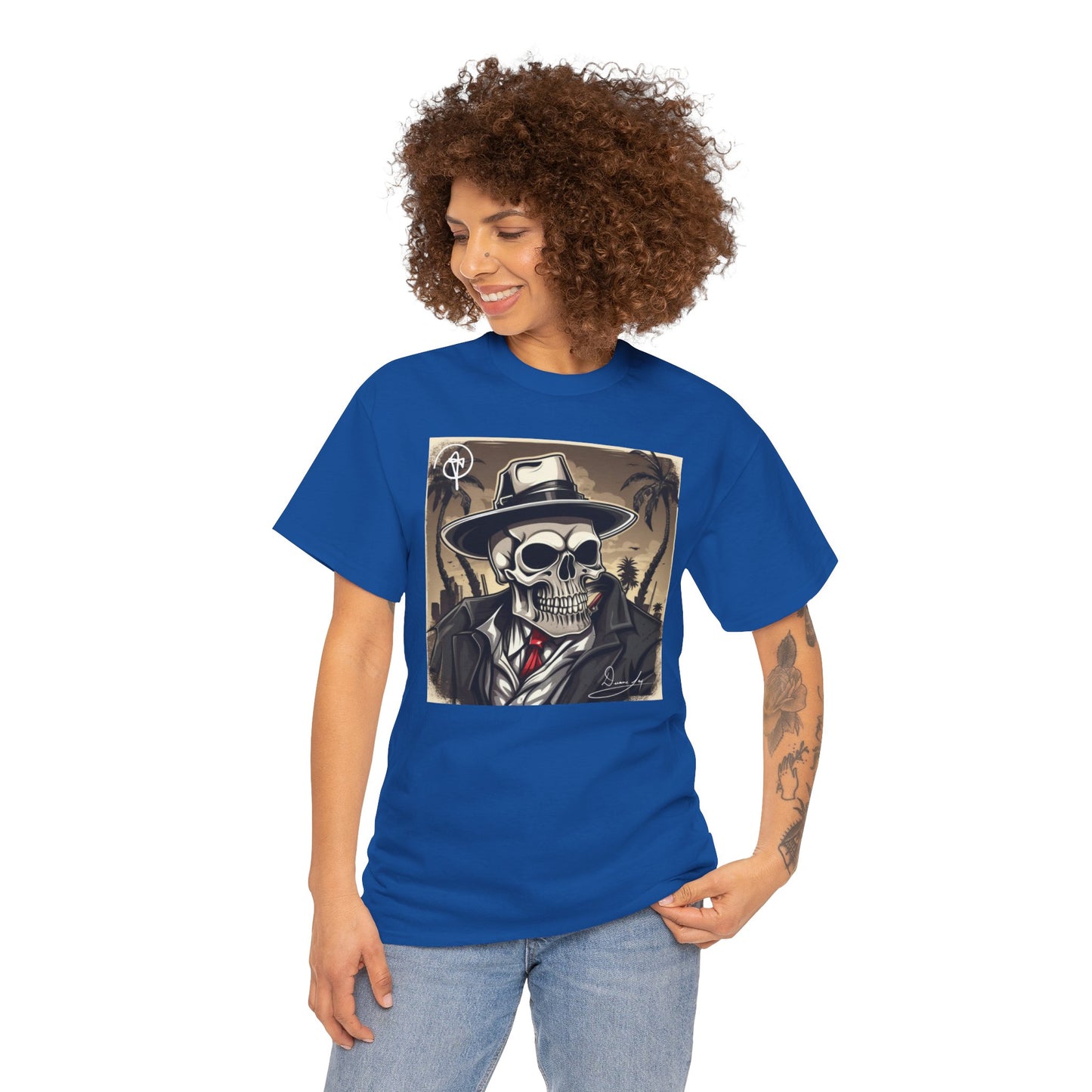 Unisex Boss Skeleton Heavy Cotton Tee