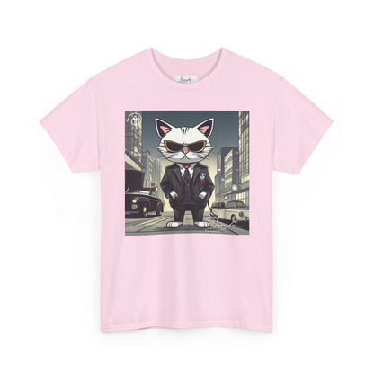 DuaneJay Cat Mafia Graphic Tee — cool cat in suit streetwear graphic tee