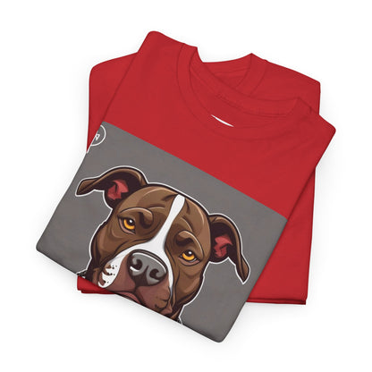 DuaneJay Pit Bull Portrait T-Shirt — stylish dog lover graphic tee streetwear
