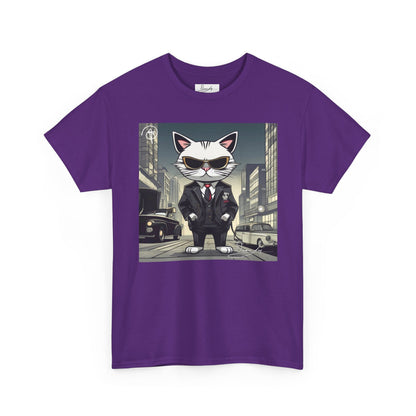 DuaneJay Cat Mafia Graphic Tee — cool cat in suit streetwear graphic tee