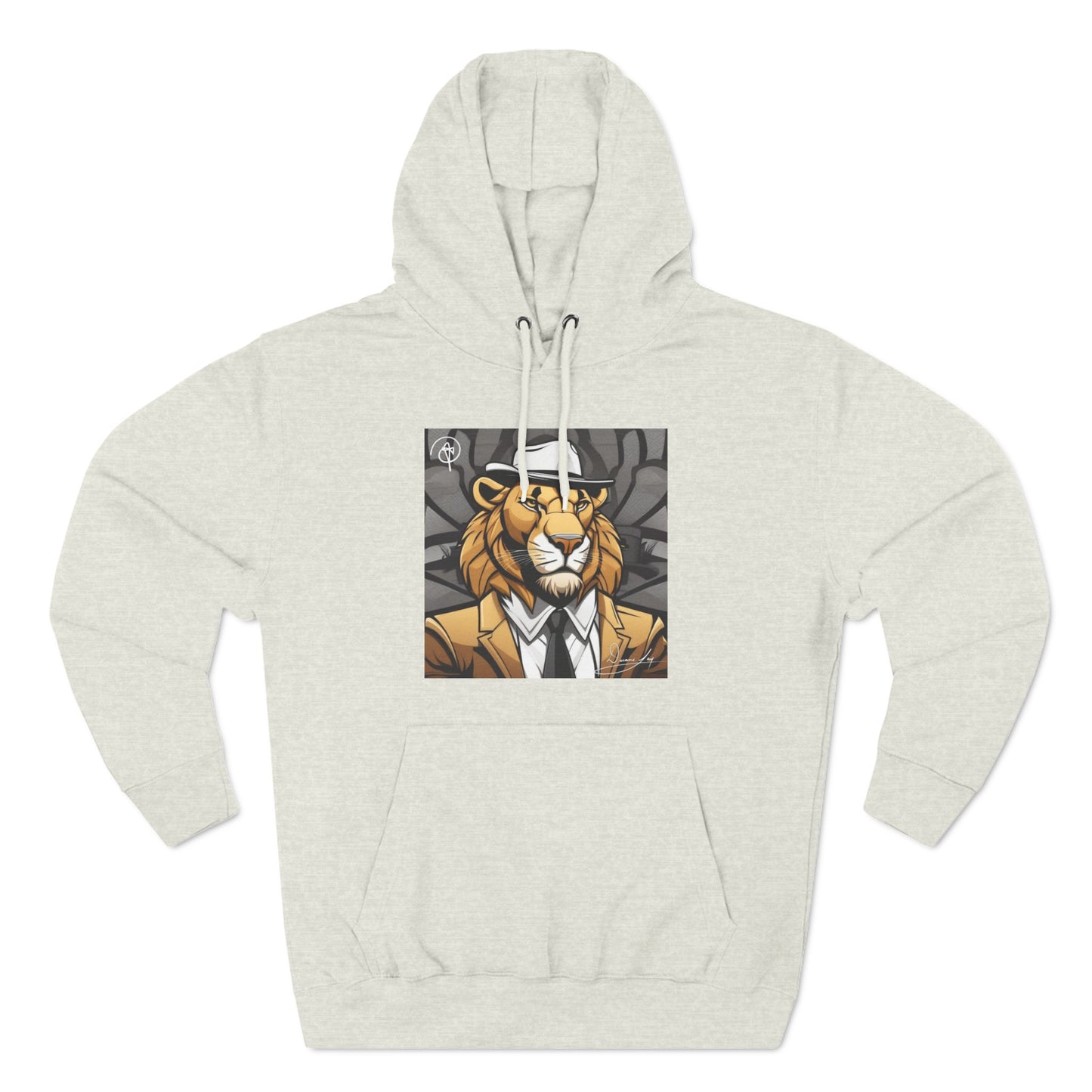 Three-Panel Lion Fleece Hoodie