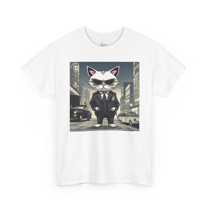 DuaneJay Cat Mafia Graphic Tee — cool cat in suit streetwear graphic tee