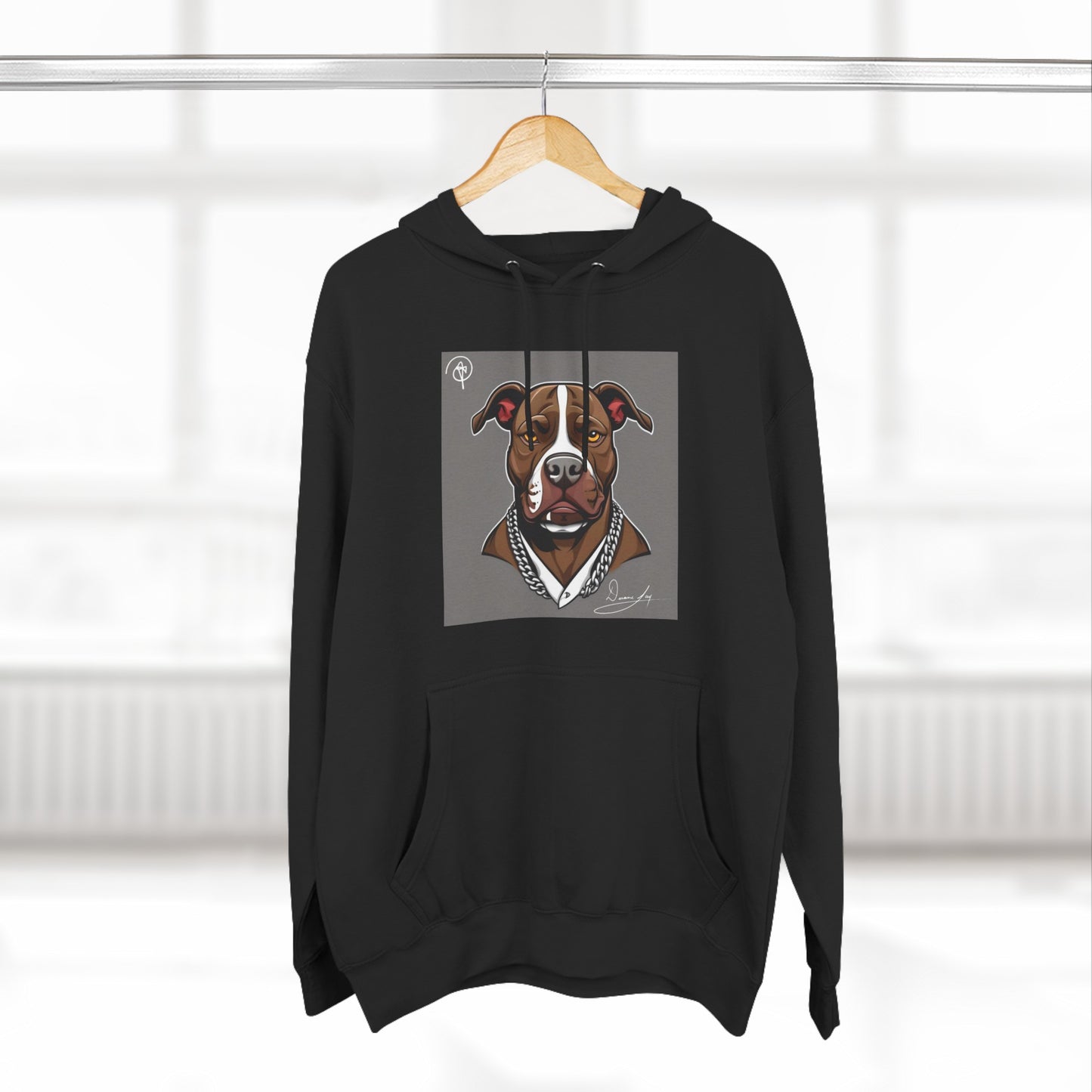 Three-Panel Pitbull Fleece Hoodie