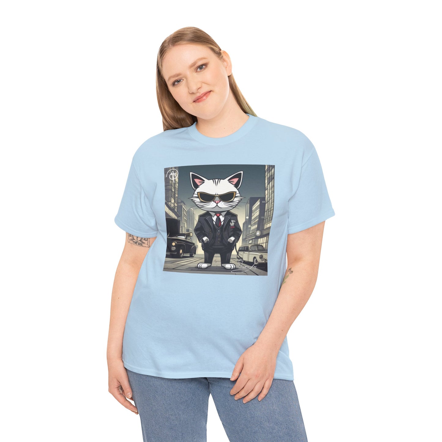 Unisex Cat Heavy Cotton Tee