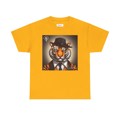 DuaneJay Tiger Gentleman T-Shirt — bold tiger graphic tee featuring a distinguished tiger in gentleman style, a powerful streetwear statement for those who wear confidence with class