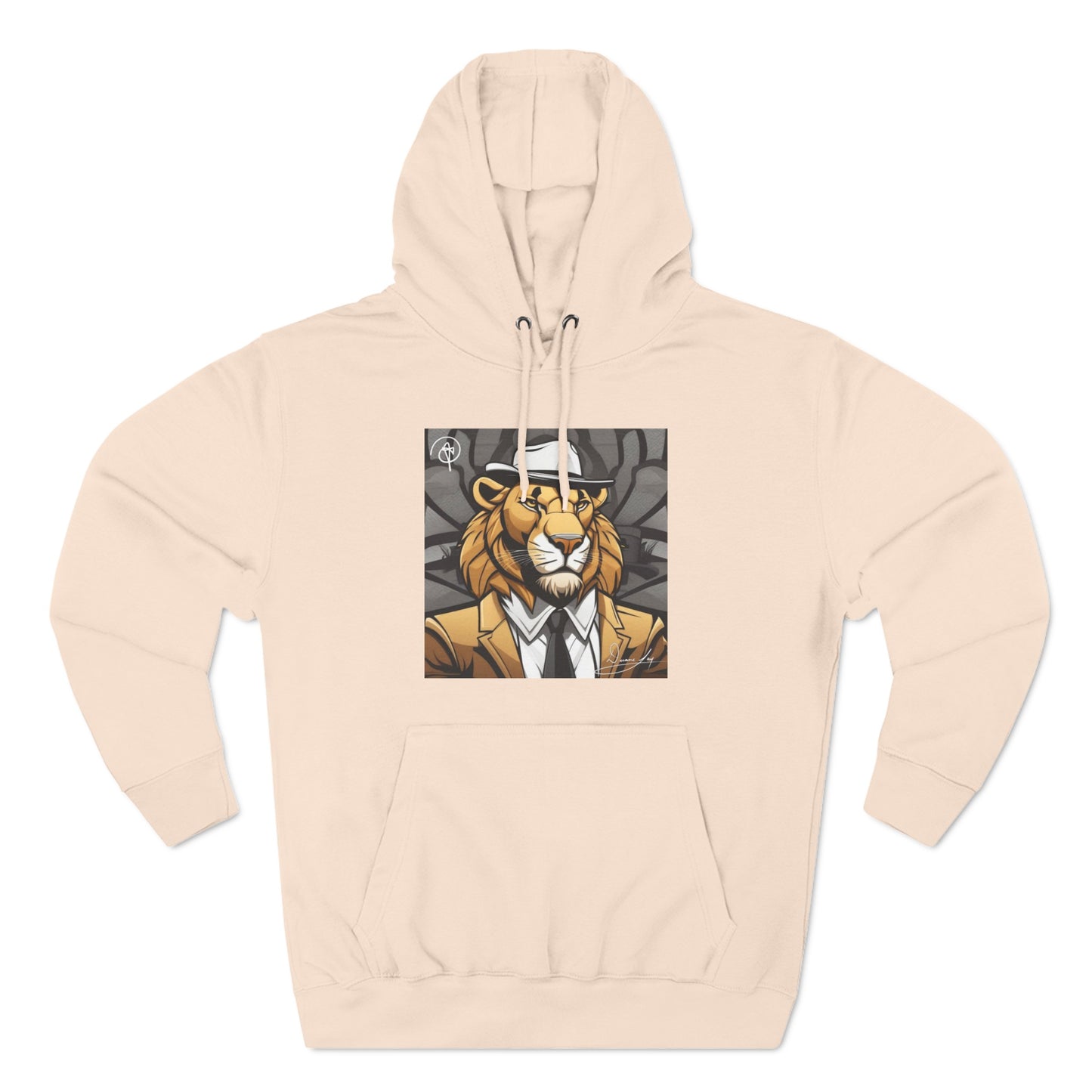 Three-Panel Lion Fleece Hoodie