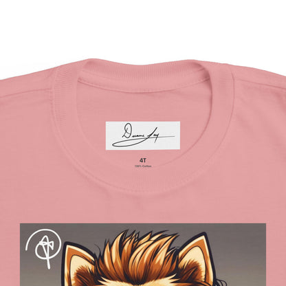 DuaneJay Cool Pomeranian Kids T-Shirt — fun kids graphic tee featuring an adorable Pomeranian rocking sunglasses and headphones, a bold and playful streetwear-inspired look for kids who carry the DuaneJay Fashion style with confidence