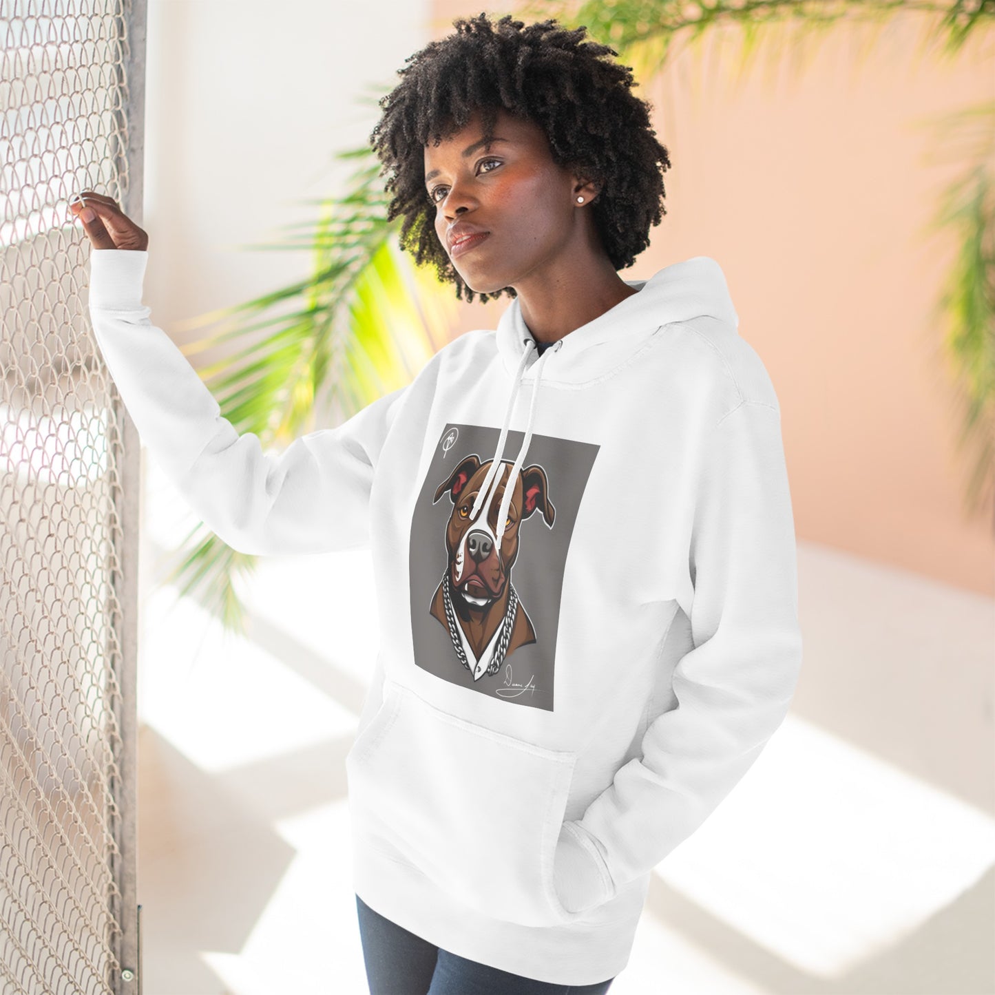 Three-Panel Pitbull Fleece Hoodie