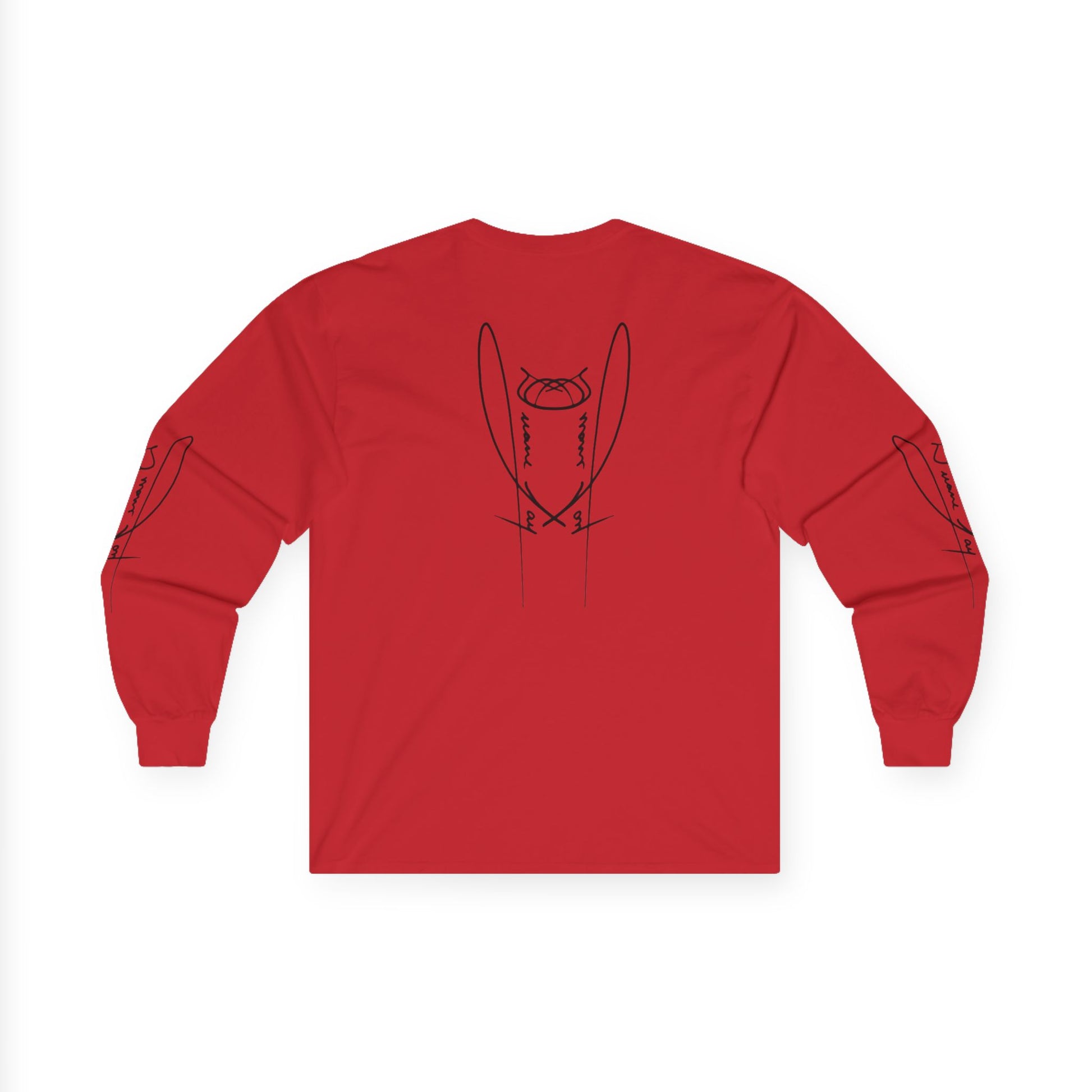 DuaneJay Signature Icon Long Sleeve Black Label — premium streetwear long sleeve featuring a bold black signature icon with an exclusive back design, crafted for comfort and style, the ultimate statement piece for those who live and breathe the DuaneJay Fashion lifestyle with confidence and distinction