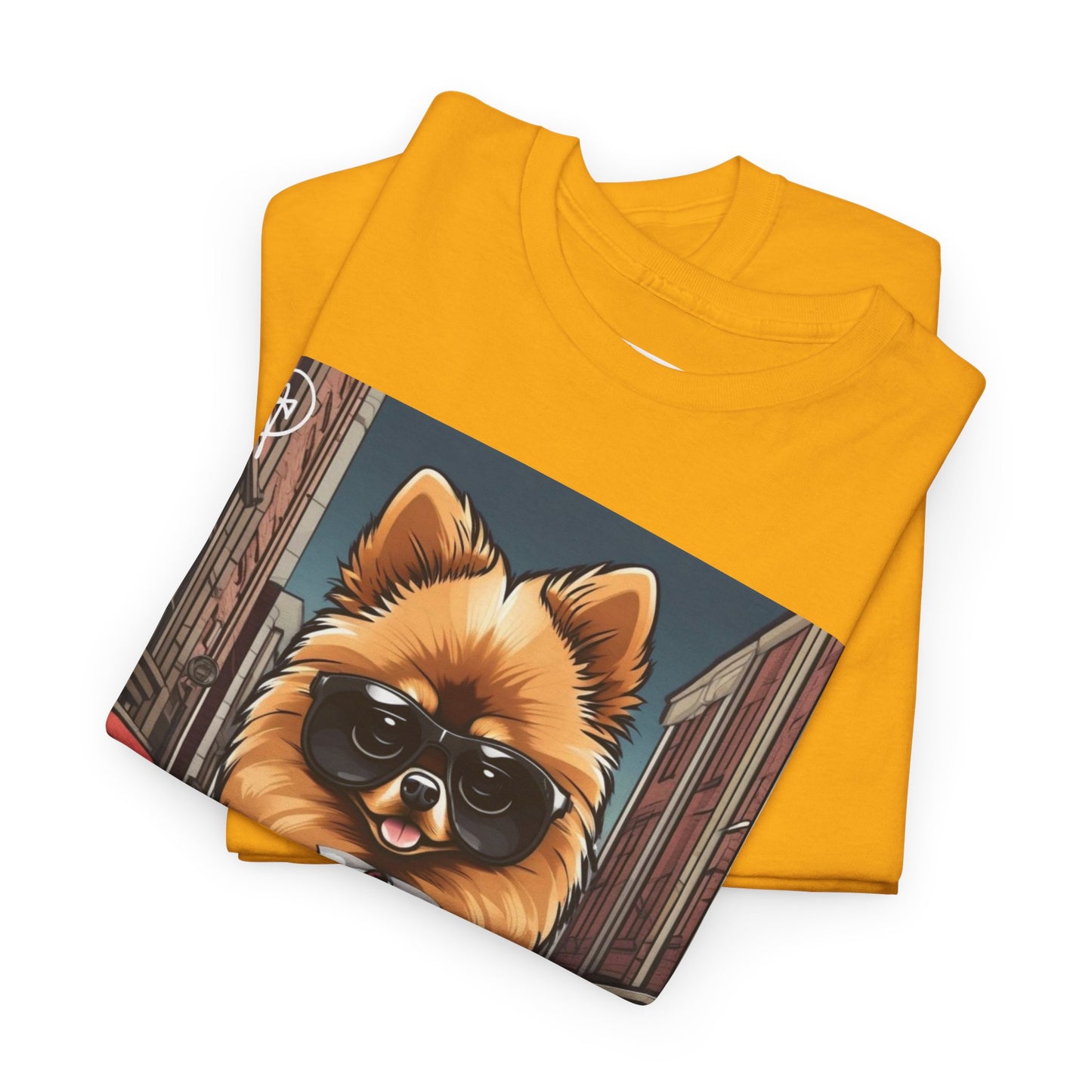 DuaneJay Pomeranian Business Dog T-Shirt — cute Pomeranian in suit graphic tee streetwear