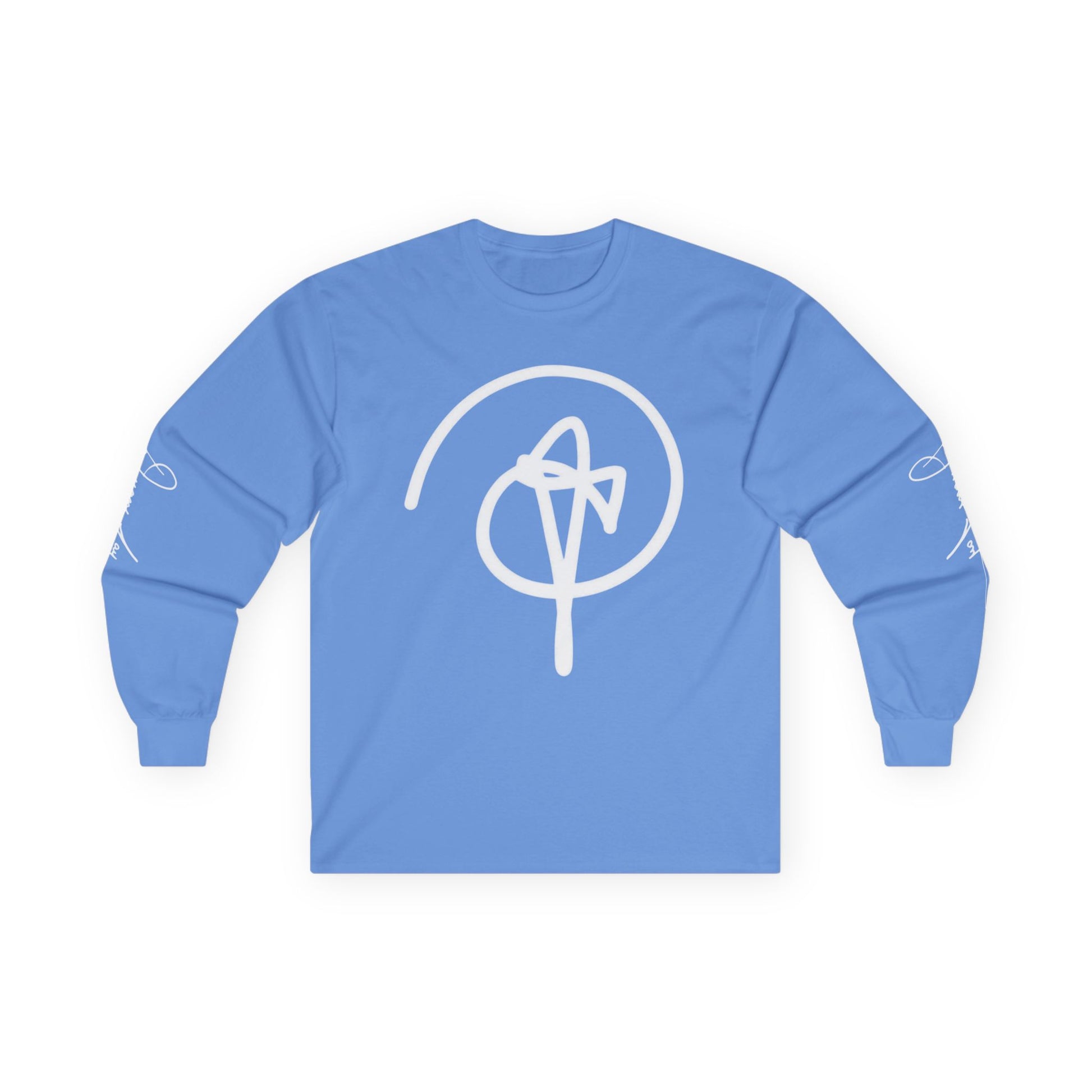 DuaneJay Signature Icon Long Sleeve White Label — premium streetwear long sleeve featuring a bold white signature icon with an exclusive back design, crafted for comfort and style, the ultimate statement piece for those who live and breathe the DuaneJay Fashion lifestyle with confidence and distinction