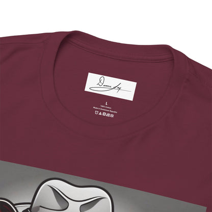 DuaneJay Gentleman Pitbull Tee — distinguished graphic tee featuring a dapper pitbull portrait blending elegance with bold streetwear energy for dog lovers with class and confidence