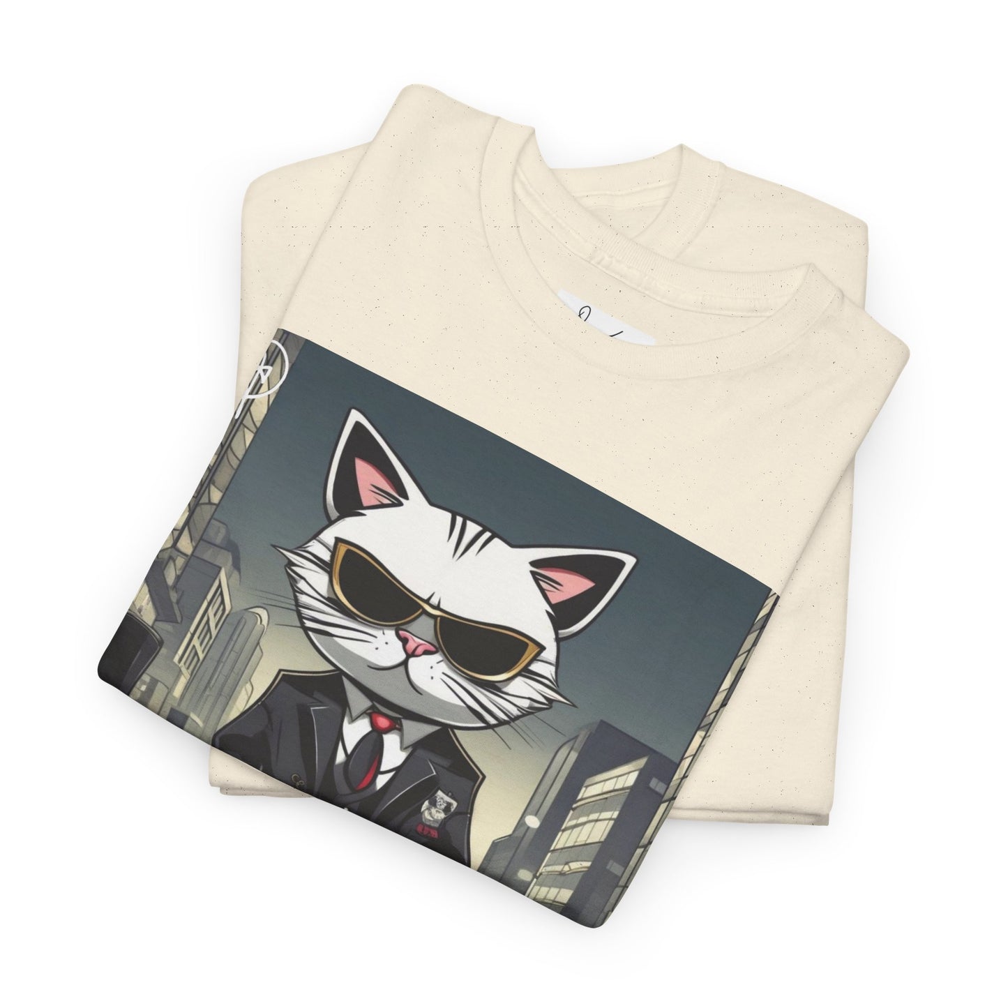 DuaneJay Cat Mafia Graphic Tee — cool cat in suit streetwear graphic tee