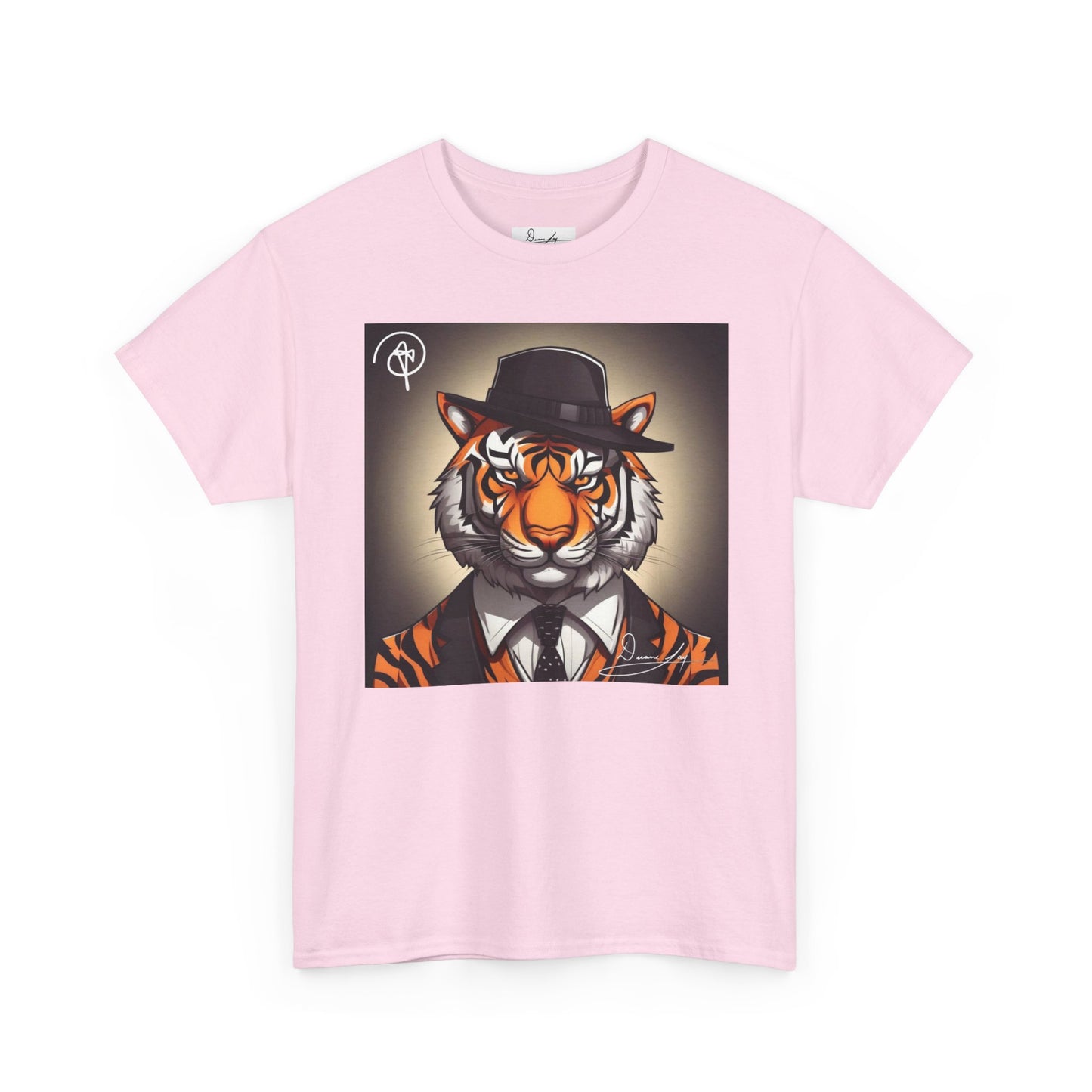 DuaneJay Tiger Gentleman T-Shirt — bold tiger graphic tee featuring a distinguished tiger in gentleman style, a powerful streetwear statement for those who wear confidence with class