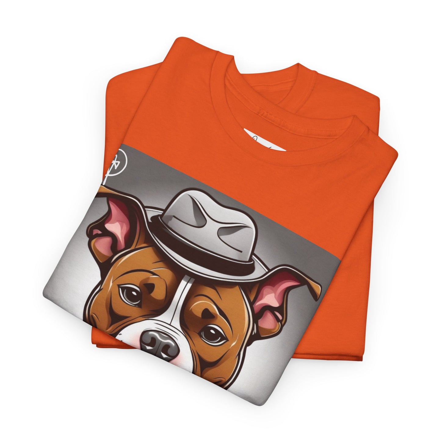 DuaneJay Gentleman Pitbull Tee — distinguished graphic tee featuring a dapper pitbull portrait blending elegance with bold streetwear energy for dog lovers with class and confidence