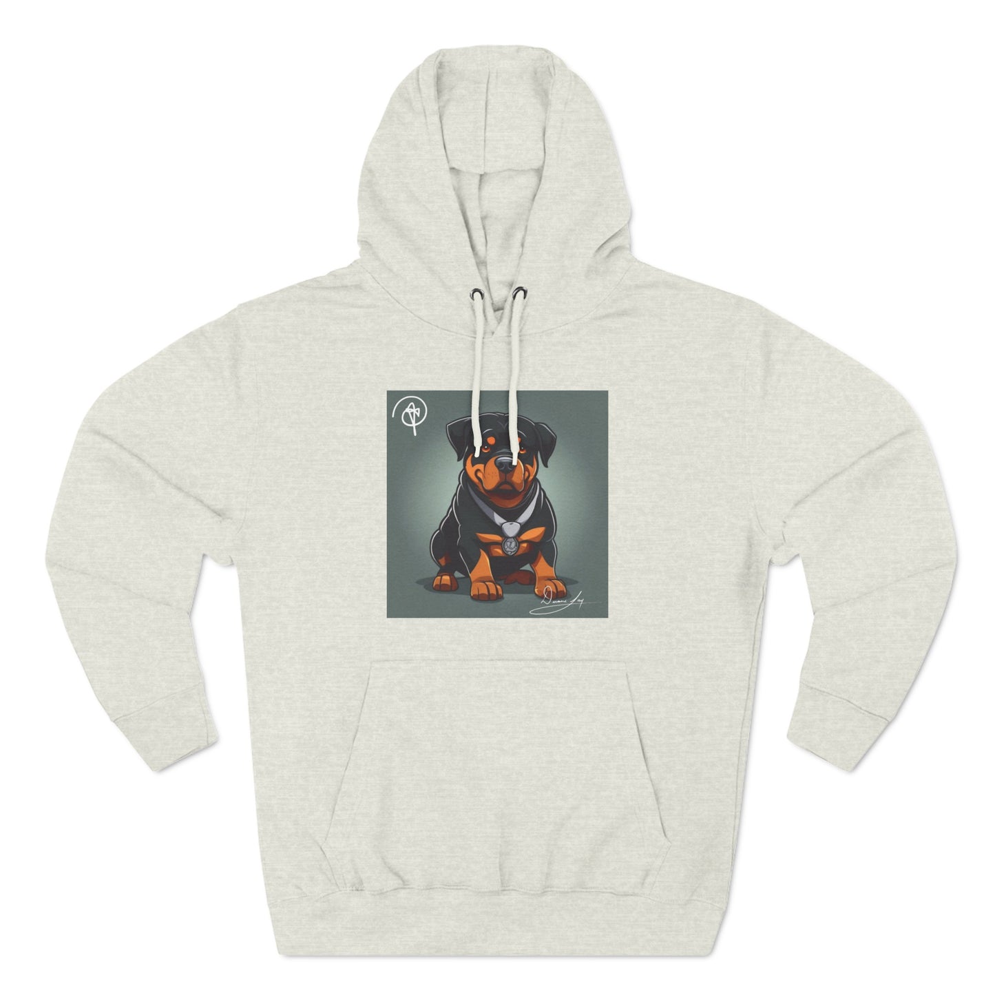 Three-Panel Rottweiler Fleece Hoodie