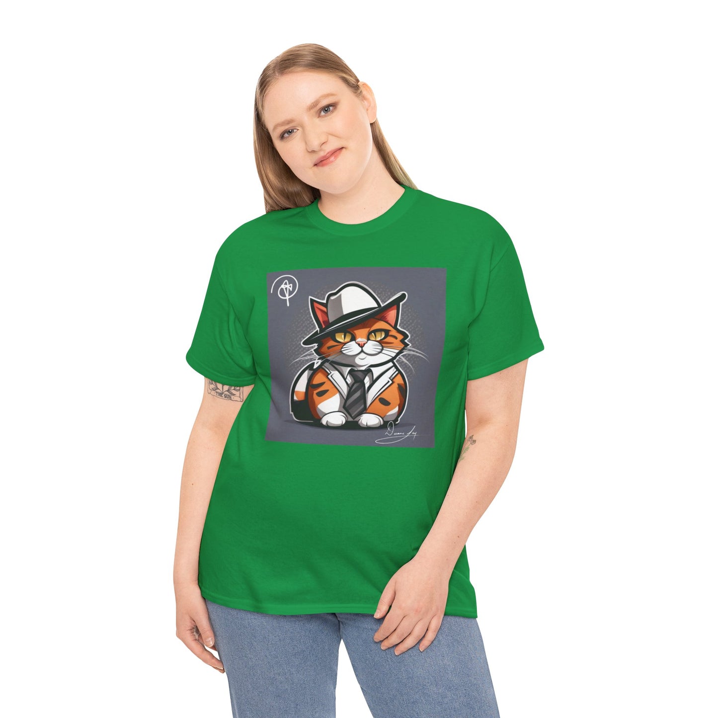 Unisex Cat Heavy Cotton Tee