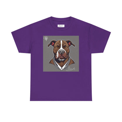 DuaneJay Pit Bull Portrait T-Shirt — stylish dog lover graphic tee streetwear