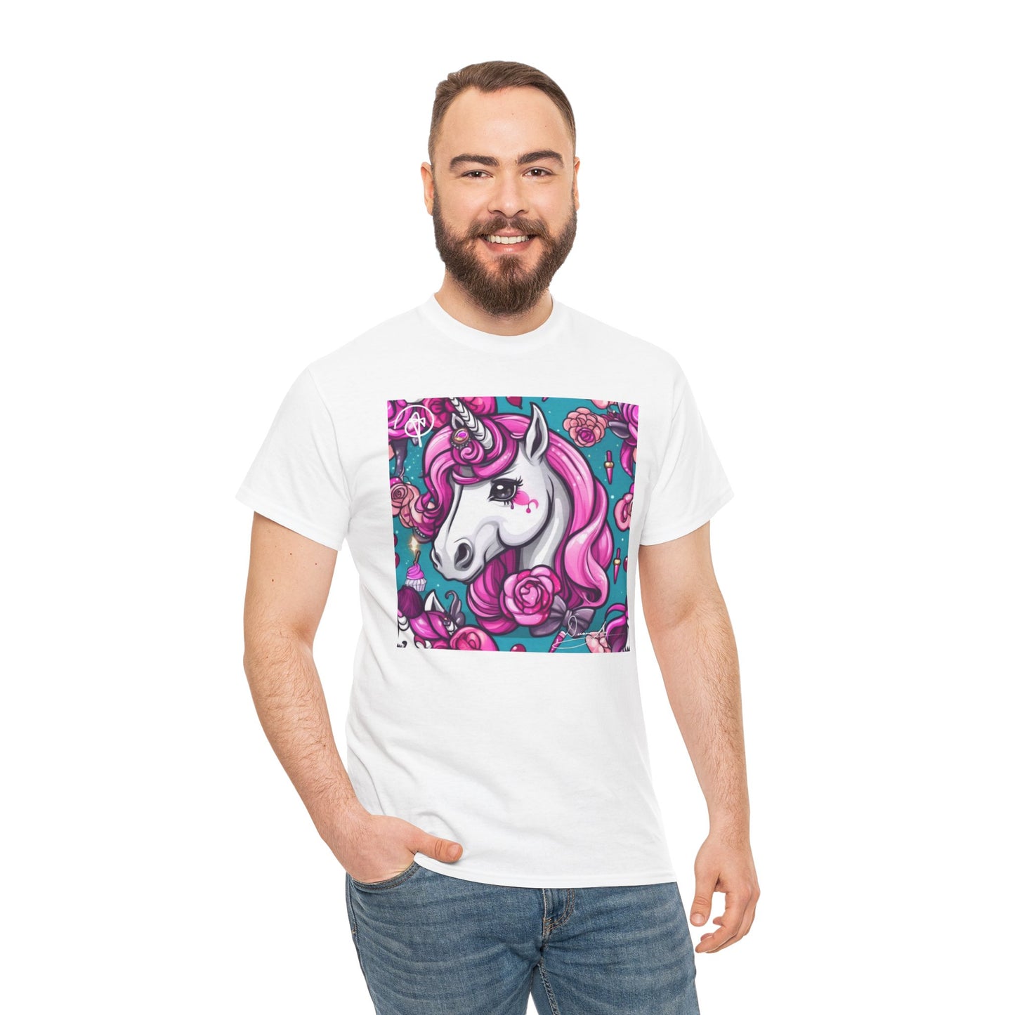 Adult Unisex Unicorn Heavy Cotton Tee