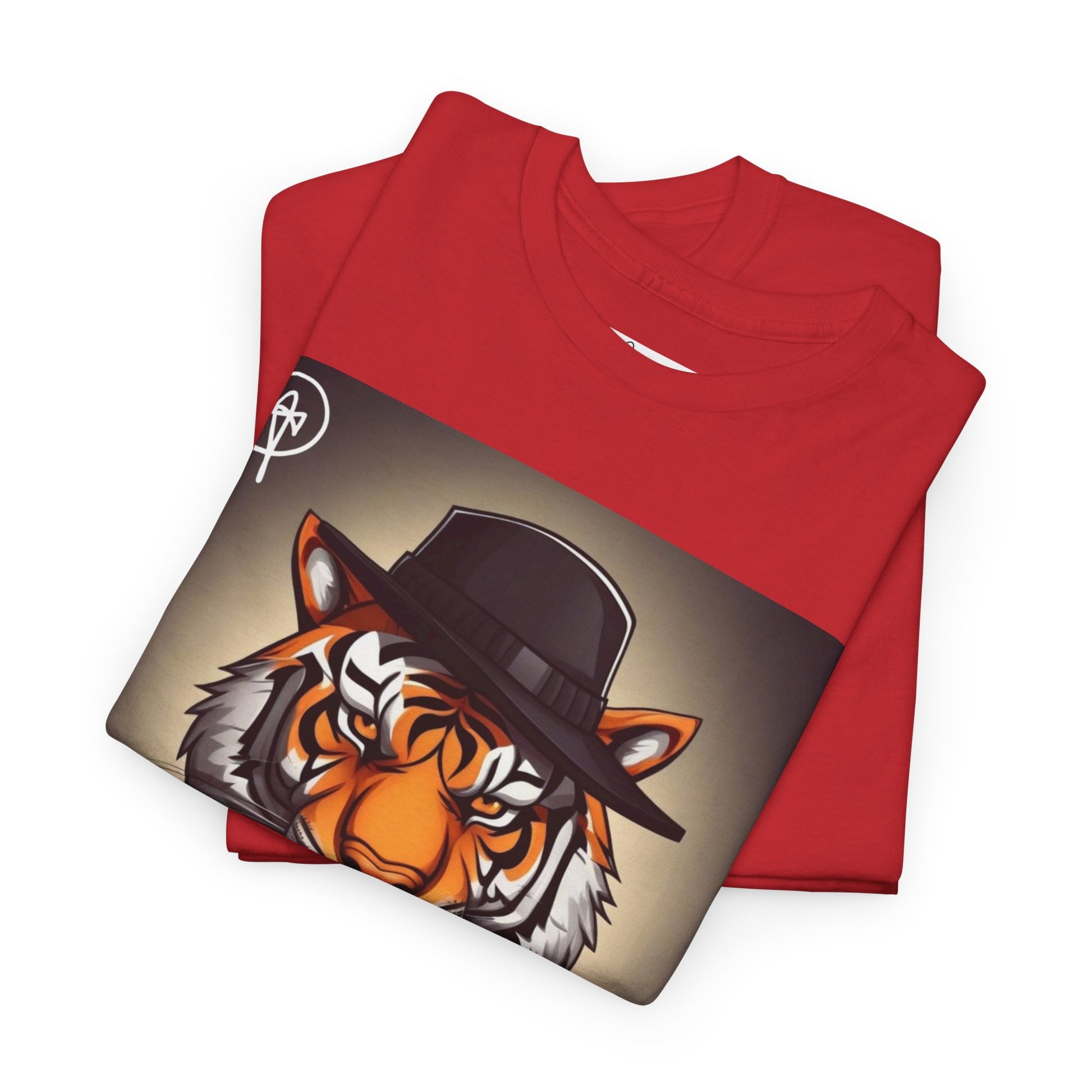 DuaneJay Tiger Gentleman T-Shirt — bold tiger graphic tee featuring a distinguished tiger in gentleman style, a powerful streetwear statement for those who wear confidence with class