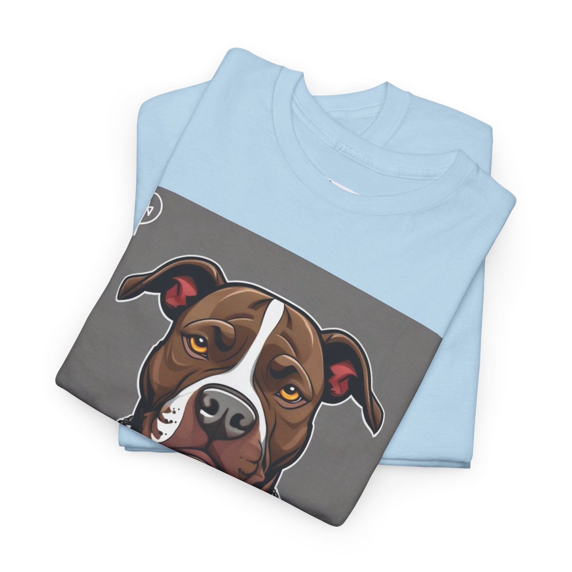 DuaneJay Pit Bull Portrait T-Shirt — stylish dog lover graphic tee streetwear