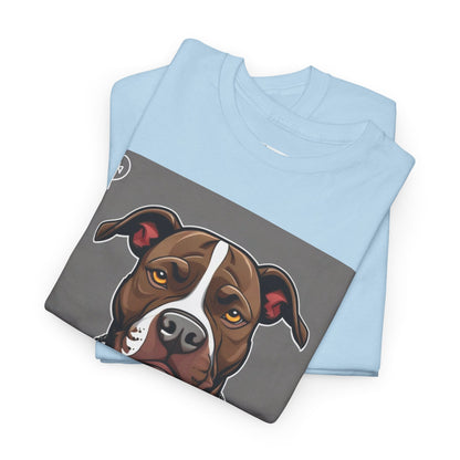 DuaneJay Pit Bull Portrait T-Shirt — stylish dog lover graphic tee streetwear