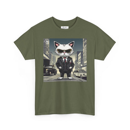 DuaneJay Cat Mafia Graphic Tee — cool cat in suit streetwear graphic tee