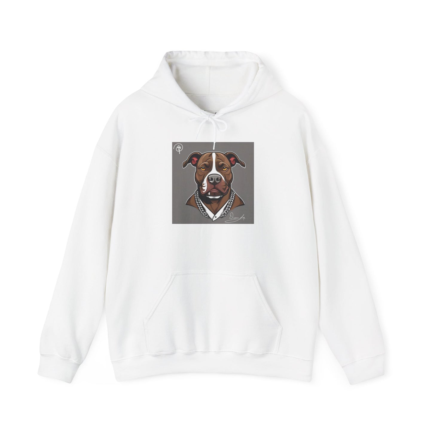 DuaneJay Pitbull Portrait Hoodie — premium streetwear pullover featuring a striking pitbull portrait graphic, crafted for dog lovers who wear their passion with bold confidence and signature DuaneJay Fashion style
