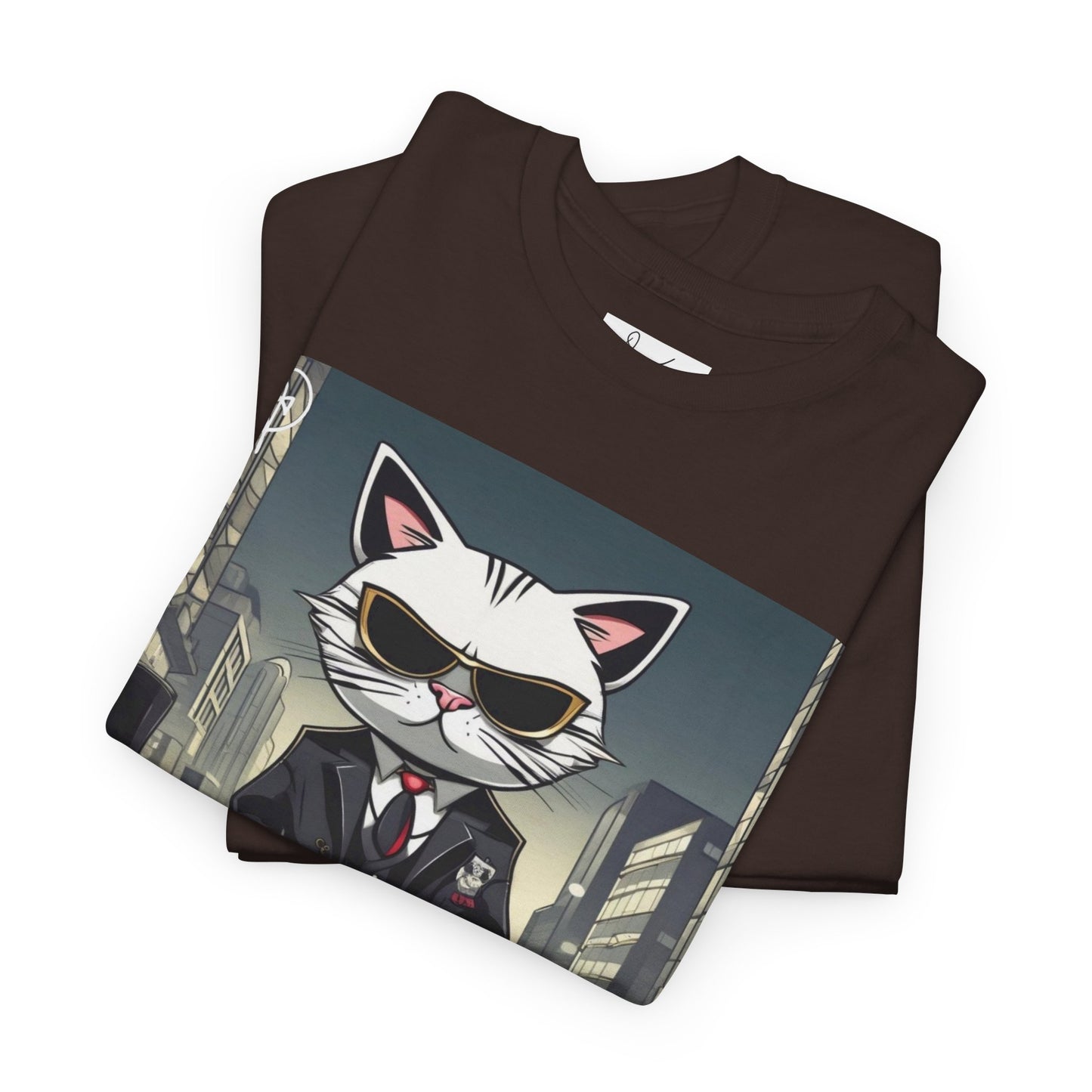 DuaneJay Cat Mafia Graphic Tee — cool cat in suit streetwear graphic tee