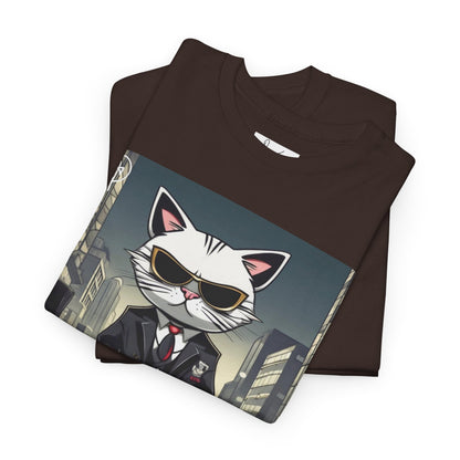 DuaneJay Cat Mafia Graphic Tee — cool cat in suit streetwear graphic tee