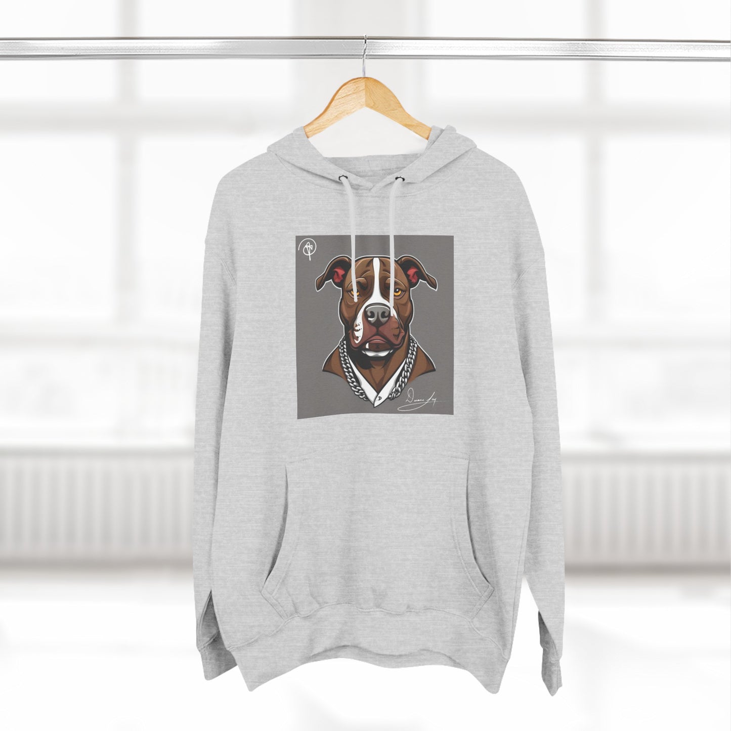 Three-Panel Pitbull Fleece Hoodie