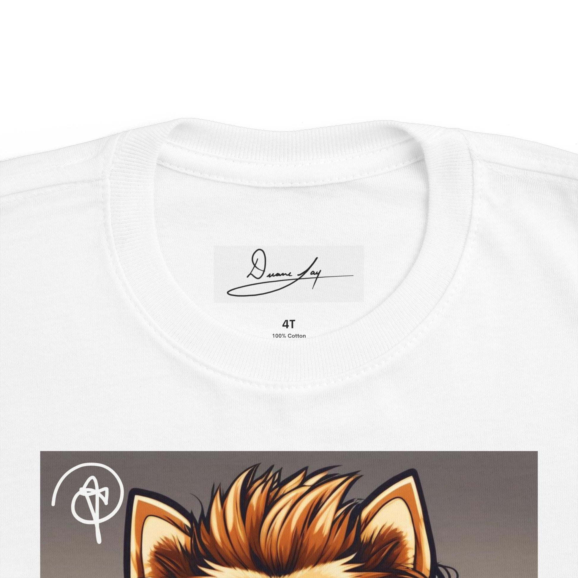 DuaneJay Cool Pomeranian Kids T-Shirt — fun kids graphic tee featuring an adorable Pomeranian rocking sunglasses and headphones, a bold and playful streetwear-inspired look for kids who carry the DuaneJay Fashion style with confidence