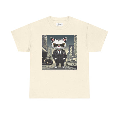 DuaneJay Cat Mafia Graphic Tee — cool cat in suit streetwear graphic tee