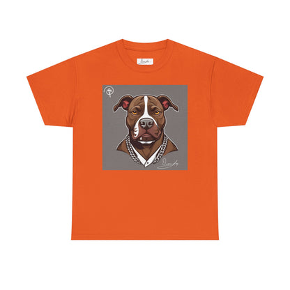 DuaneJay Pit Bull Portrait T-Shirt — stylish dog lover graphic tee streetwear