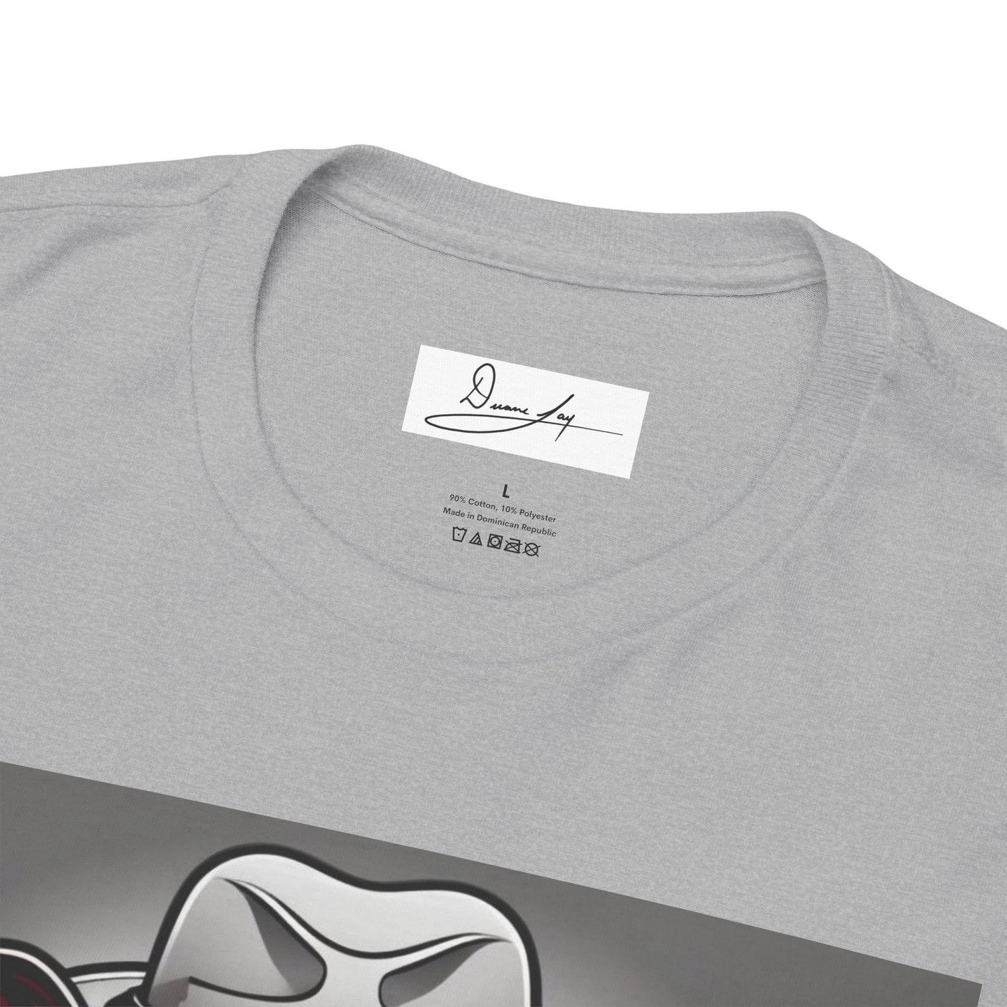 DuaneJay Gentleman Pitbull Tee — distinguished graphic tee featuring a dapper pitbull portrait blending elegance with bold streetwear energy for dog lovers with class and confidence