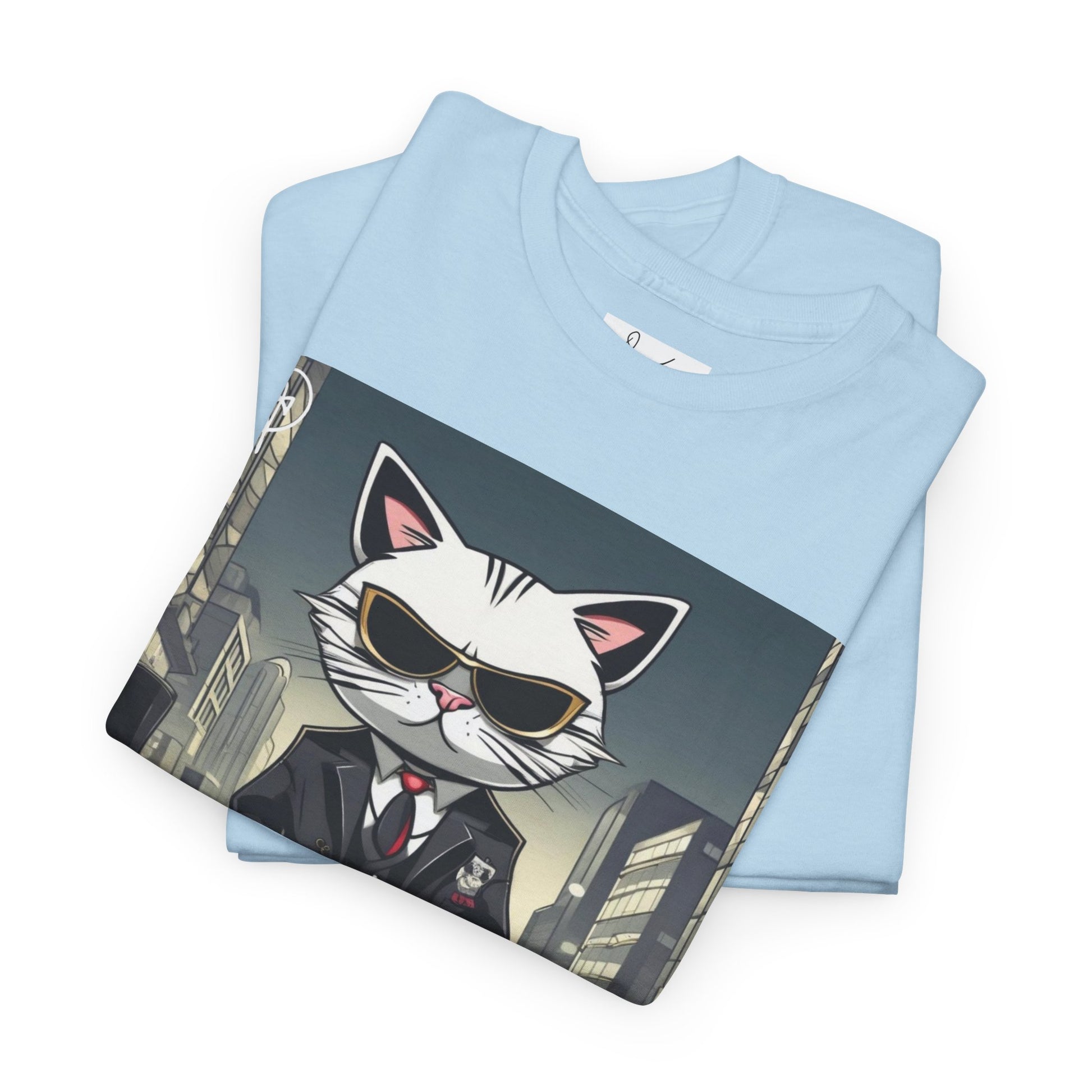 DuaneJay Cat Mafia Graphic Tee — cool cat in suit streetwear graphic tee