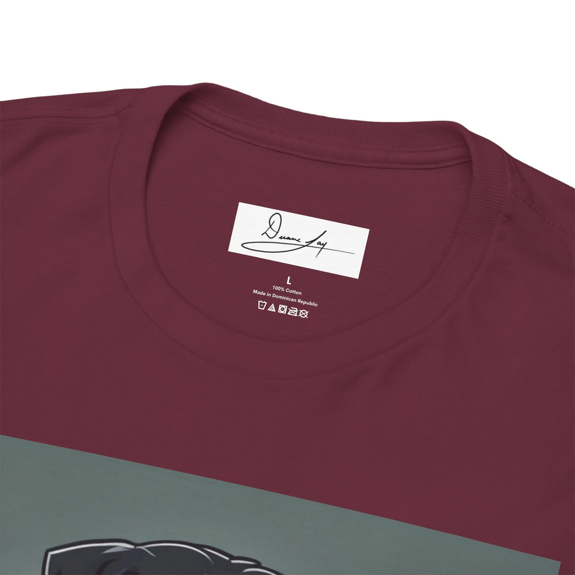 DuaneJay Rottweiler Puppy Portrait T-Shirt — charming graphic tee featuring an adorable Rottweiler puppy rendered in stunning artistic detail, a perfect blend of cuteness and signature streetwear style for devoted dog lovers