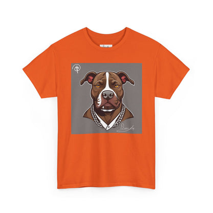 DuaneJay Pit Bull Portrait T-Shirt — stylish dog lover graphic tee streetwear