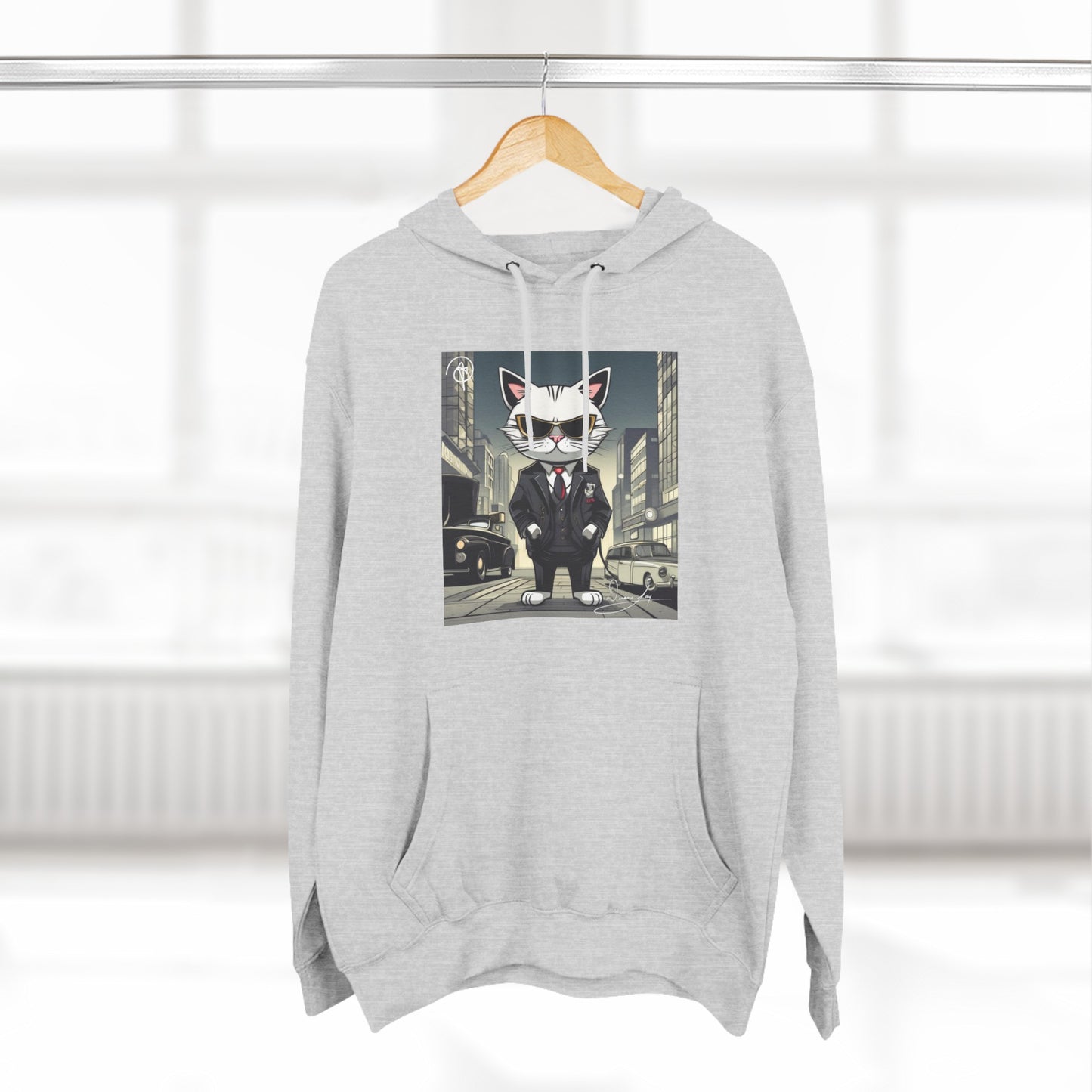 Three-Panel Cool-Cat Fleece Hoodie