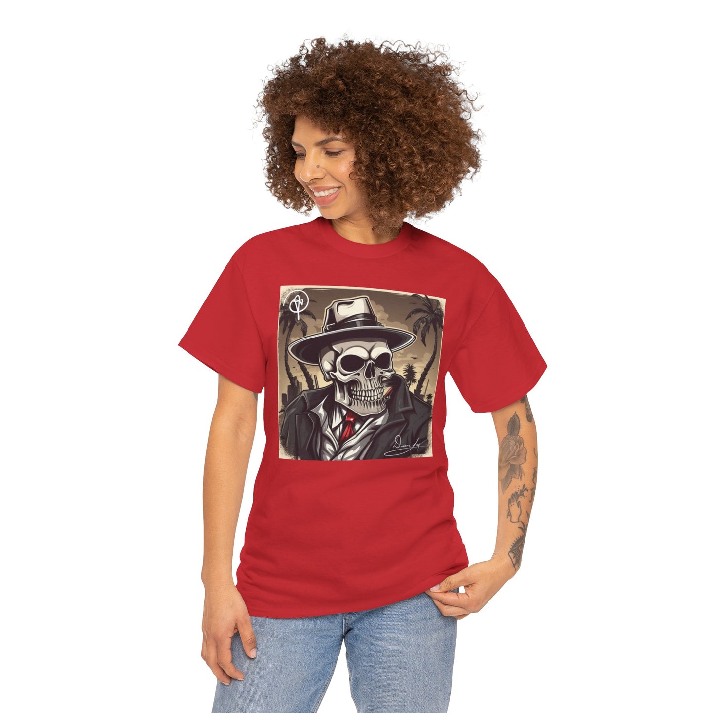 Unisex Boss Skeleton Heavy Cotton Tee