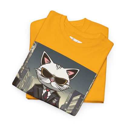 DuaneJay Cat Mafia Graphic Tee — cool cat in suit streetwear graphic tee