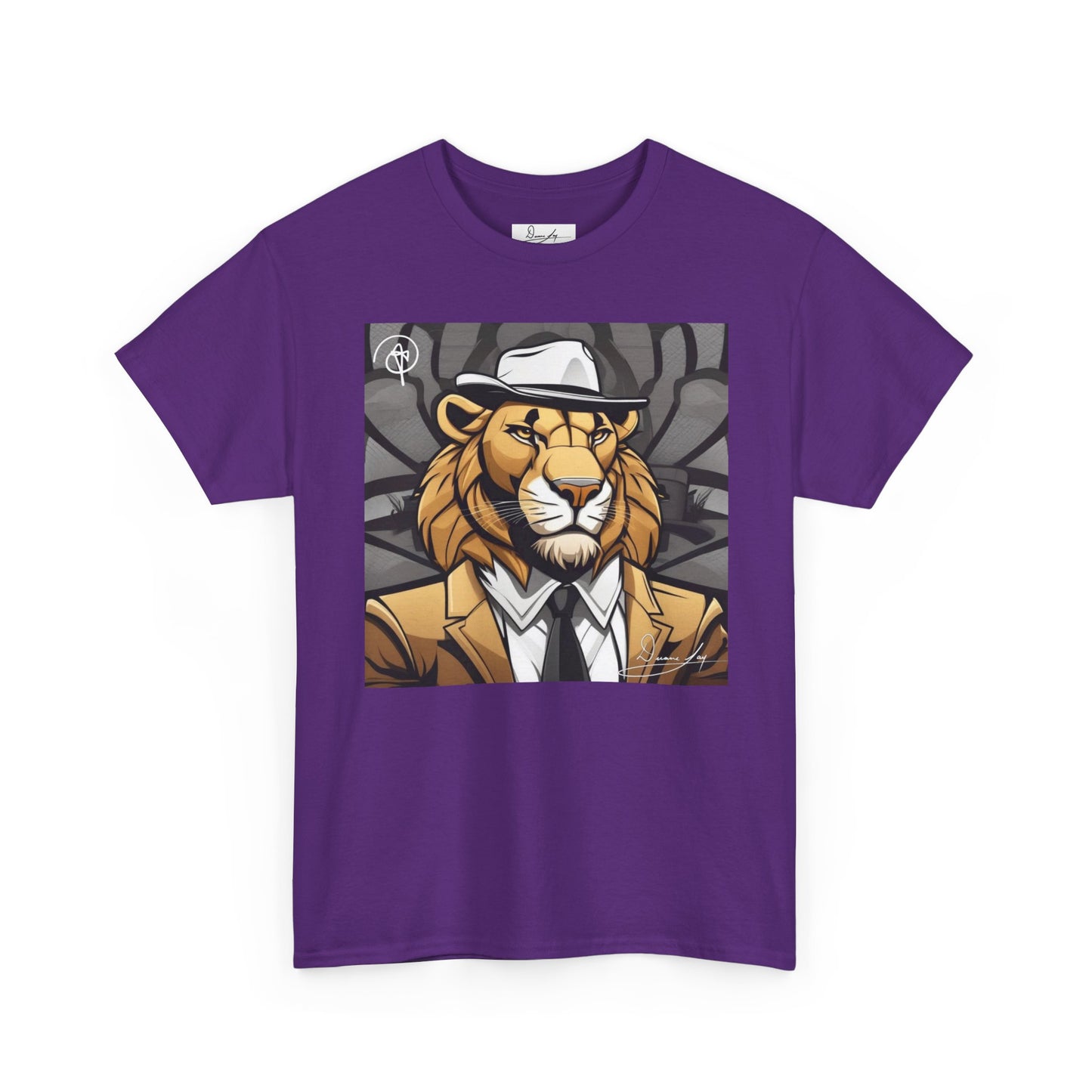 DuaneJay Lion Gangster Graphic Tee — powerful streetwear tee featuring a bold lion with gangster-inspired artistry, symbolizing strength, dominance, and signature style